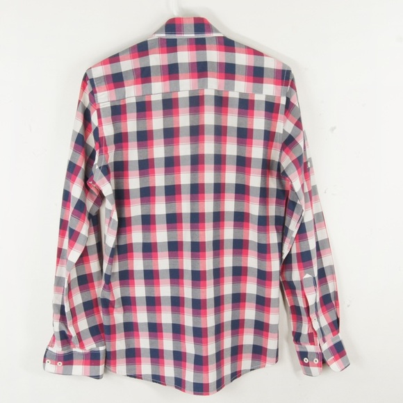 Dsqaured2 Blue Pink White Gingham Plaid Checkered Button Up Blouse Top - Picture 2 of 4